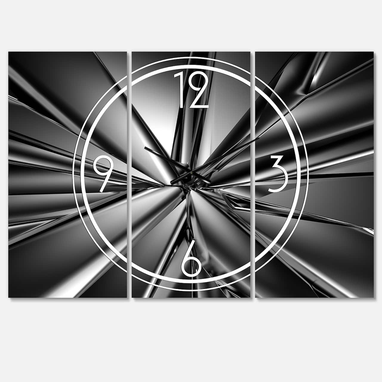 Designart Futuristic Crystal Background Multipanel Wall Clock